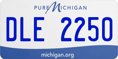 MI license plate DLE2250