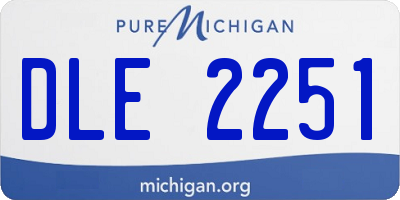 MI license plate DLE2251