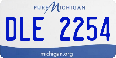 MI license plate DLE2254