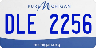 MI license plate DLE2256