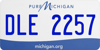 MI license plate DLE2257