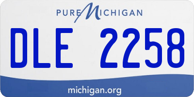 MI license plate DLE2258