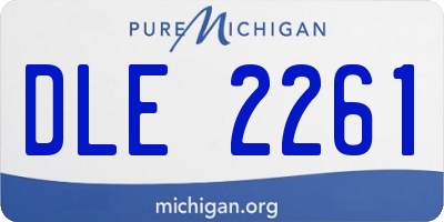 MI license plate DLE2261