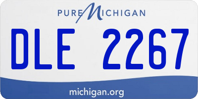 MI license plate DLE2267