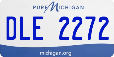 MI license plate DLE2272