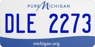 MI license plate DLE2273