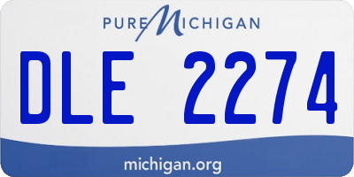 MI license plate DLE2274