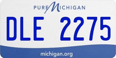 MI license plate DLE2275