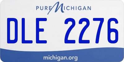 MI license plate DLE2276
