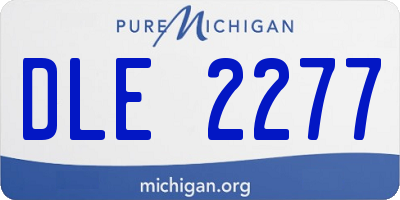 MI license plate DLE2277