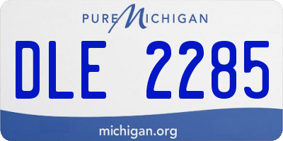 MI license plate DLE2285