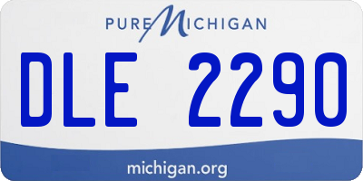 MI license plate DLE2290