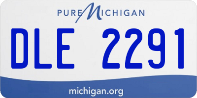 MI license plate DLE2291