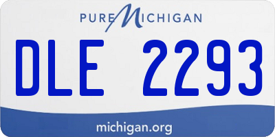 MI license plate DLE2293