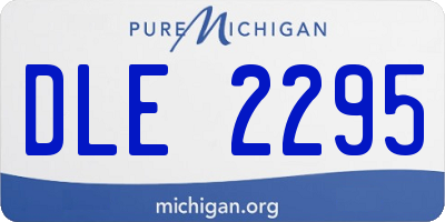 MI license plate DLE2295
