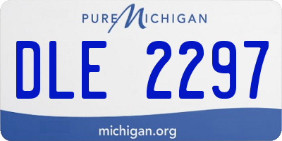 MI license plate DLE2297