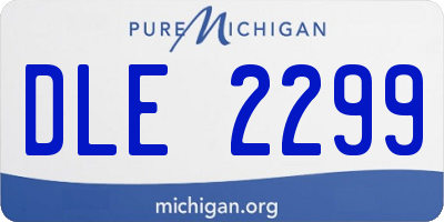MI license plate DLE2299