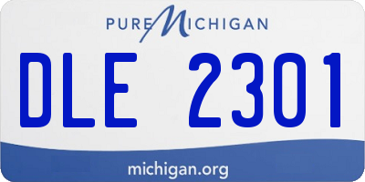 MI license plate DLE2301