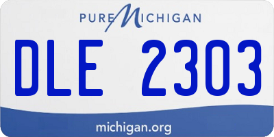 MI license plate DLE2303