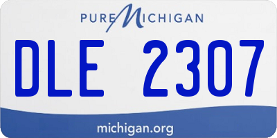 MI license plate DLE2307