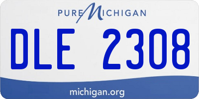 MI license plate DLE2308