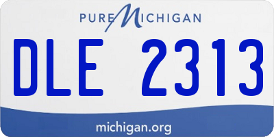 MI license plate DLE2313
