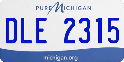MI license plate DLE2315