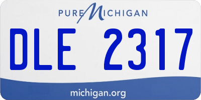 MI license plate DLE2317