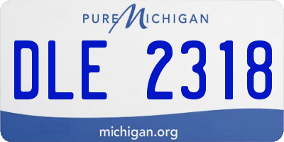 MI license plate DLE2318