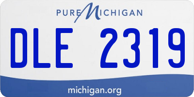 MI license plate DLE2319