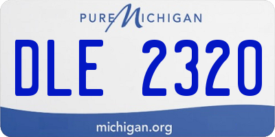 MI license plate DLE2320