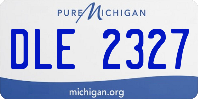 MI license plate DLE2327