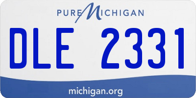 MI license plate DLE2331