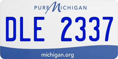 MI license plate DLE2337