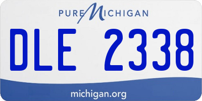 MI license plate DLE2338