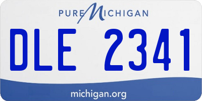 MI license plate DLE2341