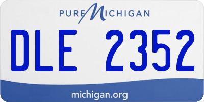 MI license plate DLE2352