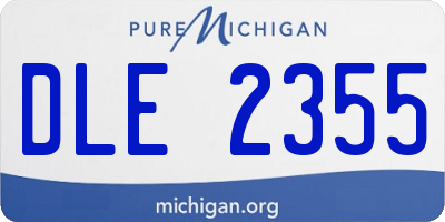 MI license plate DLE2355
