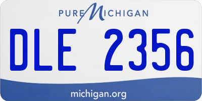 MI license plate DLE2356