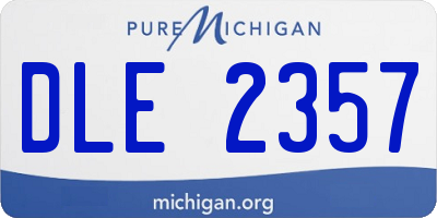 MI license plate DLE2357