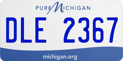 MI license plate DLE2367