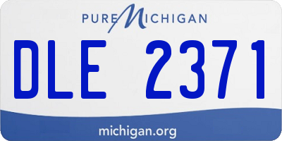 MI license plate DLE2371