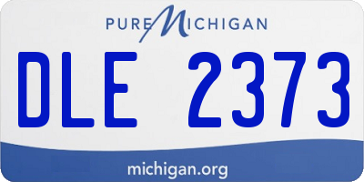 MI license plate DLE2373
