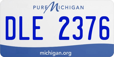 MI license plate DLE2376