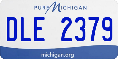 MI license plate DLE2379