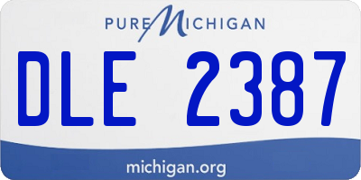 MI license plate DLE2387