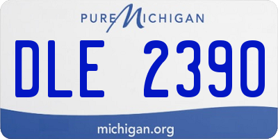 MI license plate DLE2390