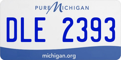 MI license plate DLE2393