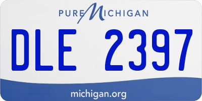 MI license plate DLE2397