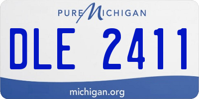 MI license plate DLE2411